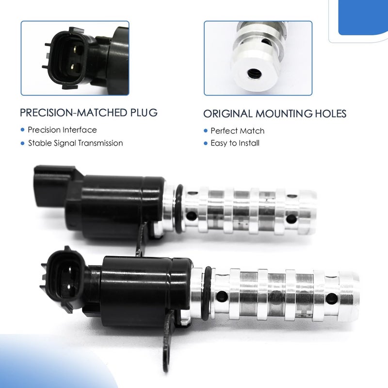 Dcmr 2 PCS Intake & Exhaust Engine Variable Valve Timing (VVT) Solenoid Compatible with Hyundai Santa Fe 2012 Sonata 12-15 Includes Oil Control Valve L4 2.0L 2.4L Replaces 2210025012 221002G000 - Image 4
